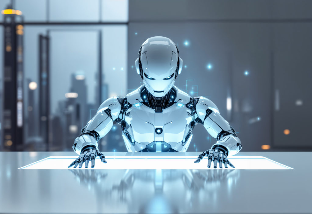 Intelligence artificielle 2 concept technologique avec un element futuriste