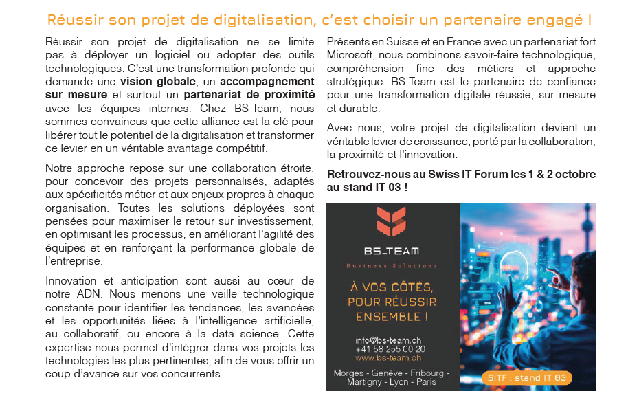 Publication BS Team Bilan Projet Digitalisation